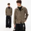 Cardigan de Gola Alta com Padrão de Trigo Vintage Estilo Old Money para Homens e Mulheres, Solto, Casual, Suéter de Tricô Versátil para Outono e Inverno