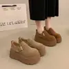 Zapatos Birkenstock Retro de Suela Gruesa de Moda para Viajes Diarios para Mujer 06 Nuevos Mocasines Versátiles para Mujeres Bajitas que Aumentan la Altura