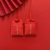Saquito de Oración Amuleto Rojo para Templos en Zonas Turísticas, Colgante Bolsa de la Suerte Tradicional Estilo Chino para Colgar en el Cuello, Bolsa Saquito de Amuleto Protector