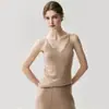 Camisole de malha Conseni 100% cashmere com decote em V, um top feminino simples e versátil, perfeito como uma elegante camada interna, disponível para atacado