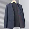 26 Chaqueta de Traje de Moda Nueva para Hombre de Primavera y Otoño Ajuste Delgado Traje Casual de Cuadros Traje de Banquete para Hombre Traje Casual