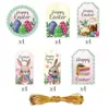 Decoración Colgante para Fiesta de Pascua de Producto Nuevo Transfronterizo Etiqueta de Regalo Linda de Dibujos Animados Festival del Conejo Etiqueta de Pascua