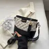 Bolsa pequena de personalidade com trama de losangos feminina novo estilo outono 2026 moda casual bolsa quadrada pequena bolsa de ombro único transversal simples estilosa