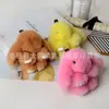 Colgante de conejo muerto colgante de imitación de pelo de conejo Rex bolsa llavero de coche colgante de conejo pequeño regalo
