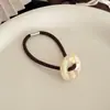 Novo Estilo Coreano Elástico de Borracha Moderno Corda de Cabelo de Alta Elasticidade Corda de Cabelo de Alta Qualidade Prendedor de Cabelo Corda para Rabo de Cavalo Alto Acessório de Cabelo na Parte de Trás da Cabeça