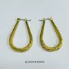 Brincos DIY Estilo Novo Europeu e Americano Brincos em Forma de U Torcidos Feitos de Latão e Feitos à Mão