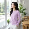 Suministro Directo desde la Fuente: Tops de Punto para Mujer Tallas Grandes de Otoño, Corte Ajustado, Suaves, Cuello Redondo, Ropa Interior, Etiqueta de Fábrica, Personalización de Pedidos Pequeños