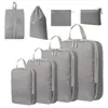 Conjunto de Quatro Peças de Sacos de Armazenamento para Viagem Transfronteiriça, Sacos de Compressão a Vácuo, Roupas, Sapatos e Meias, Sacos de Armazenamento à Prova d'Água
