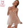 Lencería Sexy Falda Suspensor Verano Delgada con Varilla Pecho Pequeño Push-Up Estilo Hada Hogar Transparente Camisón de Mujer 2151