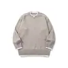 Ropa Vintage Yidao Otoño 2026 Nuevo Estilo Americano Marca de Moda Suéter Falso de Dos Piezas para Hombre Versátil Holgado Camisa de Punto Base