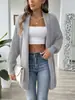 Amazon 2026 Nuevo Estilo Comercio Exterior Ropa para Mujer Sencillo Temperamento Versátil Holgado Tejido de Punto Cárdigan Multicolor Top