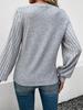 Roupas Femininas de Comércio Exterior Europeu e Americano Amazon 2024 Outono Camiseta de manga comprida feminina com gola redonda Cor sólida Casual Top para todos os jogos
