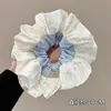 Scrunchie Doce Floral Estilo Floresta para Mulheres, Elástico de Cabelo Delicado e de Alta Qualidade Estilo Coreano, Corda de Cabelo Grande, Acessório de Cabelo do Instagram, Acessório de Cabeça
