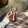 Funda para Teléfono Móvil Apple 18Promax con Estrellas Brillantes en Degradado Azul y Marrón Adecuada para 16Pro Impresión de Doble Capa 17Pro15Pm