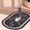 Cuerda de Saltar Fitness Alfombrilla Insonorizada Amortiguadora de Impactos Alfombrilla de Entrenamiento de Barro de Diatomeas Alfombrilla de Yoga Interior para el Hogar Antideslizante Silenciosa Alfombrilla Ovalada para el Suelo