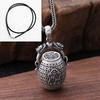 Colgante hueco personalizado con doble cabeza de dragón para hombre y mujer, plata de ley s925, caja creativa retro gawu