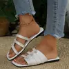 Nuevas sandalias casuales de otoño 2026 sin cordones, simples y versátiles para el uso diario, diseño de una tira, moda femenina de verano, sandalias de exportación transfronteriza