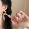 Pendientes Grandes Tejidos Estilo Vacaciones en la Playa para Mujer, Aros Exagerados Estilo Étnico Retro con un Toque de Lujo, Adecuados para el Verano