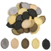 Acessórios de Liga DIY Base de Pedra Preciosa para Tempo 25*35mm Renda de Camada Dupla Base Oval Base Vintage Feita à Mão Atacado
