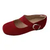 Zapatos Planos Mary Jane Suela Suave Mocasines Cómodos Corte Bajo Zapatos de un Solo Color 2026 Verano Nuevos Versátiles Estilo Retro