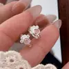 Pendientes de Plata de Ley S925 Estilo K Gato Lindo Garra Dulces Simples Moda Huella de Oso Pendientes Nicho Elegantes Creativos
