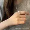 Anel Minimalista e Luxuoso de Pérola de Taiti com Design Único, Anel Aberto Ajustável com um Toque de Luxo para Mulheres