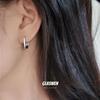 Pendientes de Aro Ovalados Retro con Personalidad de Estilo Coreano, Pendientes de Alto Sentido para Niñas, Diseño Nicho Hip Hop