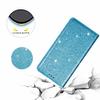 Aplicable a la funda de cuero para teléfono móvil Samsung Note20 A91, funda protectora con soporte para tarjetas con succión de purpurina, funda de cuero A11