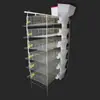 Jaula de Cría de Codornices Tipo H Vertical de 6 Niveles Puede Limpiar Automáticamente Excrementos, Alimentar, Beber y Criar Polluelos de Carne en Jaulas Multinivel