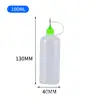 Atacado Frasco Seringa de HDPE 5-120ml Semitransparente Frasco squeeze para Líquido de Tatuagem Micropigmentação Frasco com Orifício para Agulha de Aço Inoxidável