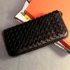 Billetera Trendy Estilo Coreano 2026 Billetera Larga Tejida Portatarjetas de Pareja para Hombres y Mujeres Bolso de Mano Tejido