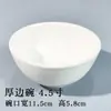 Logo blanco puro tazón de arroz engrosado tazón de sopa para restaurante comercial tazón grande para fideos luohan tazón pequeño de cerámica para uso doméstico chino