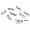 Colorfast 18k Oro Real Incrustado Diamante Trébol de Cuatro Hojas Agujero Múltiple Cuatro Filas Espaciadores Cuentas Pulsera de Cuentas Collar DIY Accesorios para Joyería D43