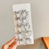 Laços de Cabelo Coloridos com Laço e Pérolas para Meninas, Alta Elasticidade, Suaves com o Cabelo, Elásticos de Cabelo do Tamanho do Polegar de Bebê