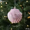 Nuevos Adornos de Plástico Rosa con Colores Pastel, Adornos Navideños de Dibujos Animados, Decoraciones Navideñas 3D Estilo Ins para Ventanas
