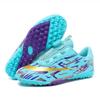 Novo Modelo Transfronteiriço Botão de Fechamento Sem Cadarço Chuteiras de Futebol Infantis Sapatos de Treino com Travas para Meninos e Meninas Sapatos de Competição para Estudantes