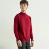 Cross2026 Otoño Invierno Nuevo Suéter de Punto para Hombre de Cuello Semi Alto Holgado de Manga Larga Moda Grueso Suéter Capa Base