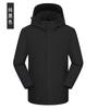 Chaqueta Cálida para Exteriores para Otoño e Invierno, Logo Impreso Personalizado, Engrosada para Hombres y Mujeres, Cortavientos e Impermeable, Forro de Forro Polar Zorro Plateado