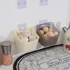 Prateleira de Armazenamento de Cozinha Multifuncional, Caixa de Armazenamento de Cebola, Gengibre e Alho, Cesta de Armazenamento de Gengibre e Alho Montada na Parede, Solução de Armazenamento Sem Furos