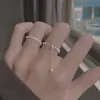 Gipsofila Anel de Puxar Feminino 2022 Novo Estilo Personalizado Leve Luxo Anel Aberto Design de Nicho Simples Versátil
