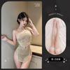 Lemon Story Lencería Sexy Tendencia Nacional Estilo Antiguo Hanfu Banda para la Cintura Sexy Escote Bajo Espalda Descubierta Traje para Cadera Tentación 8115