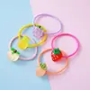 Accesorios para el Cabello de Niños Dibujos Animados Uva Fresa Fruta Resina Diadema Alta Elasticidad No Lastima Cabello Cuerda Joyería Lote de Mercancía al por Mayor