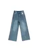 Jeans de pierna ancha con pedrería de estrella para mujer, nuevos estilos de primavera y otoño, tallas grandes, tiro alto, corte holgado, adelgazantes, pierna recta, pantalones largos hasta el suelo