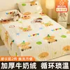 Lençol de Cama de Lã de Leite Espessa de Inverno Peça Única 2026 Novo Estilo Dormitório Solteiro 1.5m Cobertor de Lã Coral Francesa Capa de Edredom