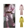 Fábrica de Ropa para Mujer Transfronteriza Venta al por Mayor Tendencia de Moda 2026 Sudadera con Capucha Holgada + Pantalones Largos de Pierna Ancha Conjunto Deportivo
