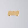 Comercio exterior caliente acero inoxidable pulido espejo placa de identificación para perro con letras colgante letras DIY etiqueta hueso de perro 16*31mm