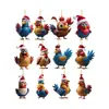 2026 Nuevos Adornos Navideños Transfronterizos Creativos Serie Animales Gallo Decoraciones para Árbol de Navidad Adornos Colgantes Acrílicos