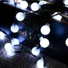 Cadena de luces LED de bola pequeña esmerilada Dragon Ball solar bola blanca pequeña para camping al aire libre dosel luces decorativas de ambiente