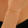 Moda Europeia e Americana Transfronteiriça Exquisita Pulseira de Aço Inoxidável Corrente Dupla Pulseira de Pérolas Estrela Pulseira Simples Versátil