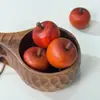 Adornos de Talla en Madera de Fruta de Pino Navideño Paz Madera de Fruta Fragancia Natural Manzana Rica Decoración del Hogar Artesanías de Madera Maciza Regalos